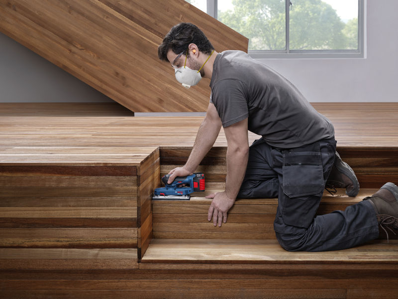Anwendungsbild, bodenbelag, holz, handwerk, elektro-werkzeug, stufenbau