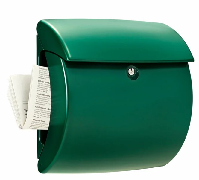 Postkasten, Briefkasten, Wandbriefkasten, Briefumschlagspender, Grün