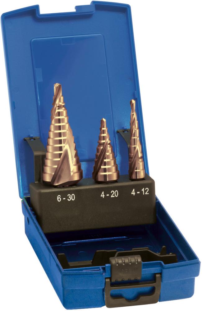 FORUM Stufenbohrer  Satz.HSS spirg.TiN 4-30,00mm