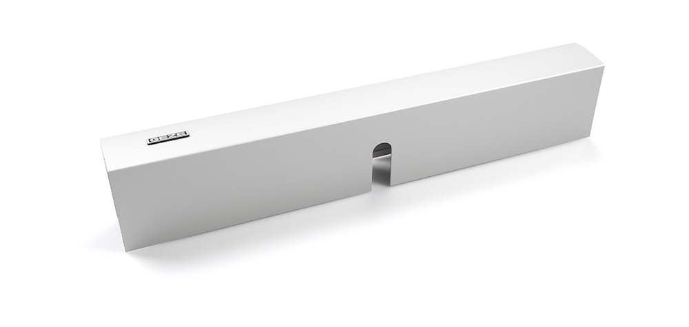 Aluminium, hellgrau, Kasten, Stange, Aussparung