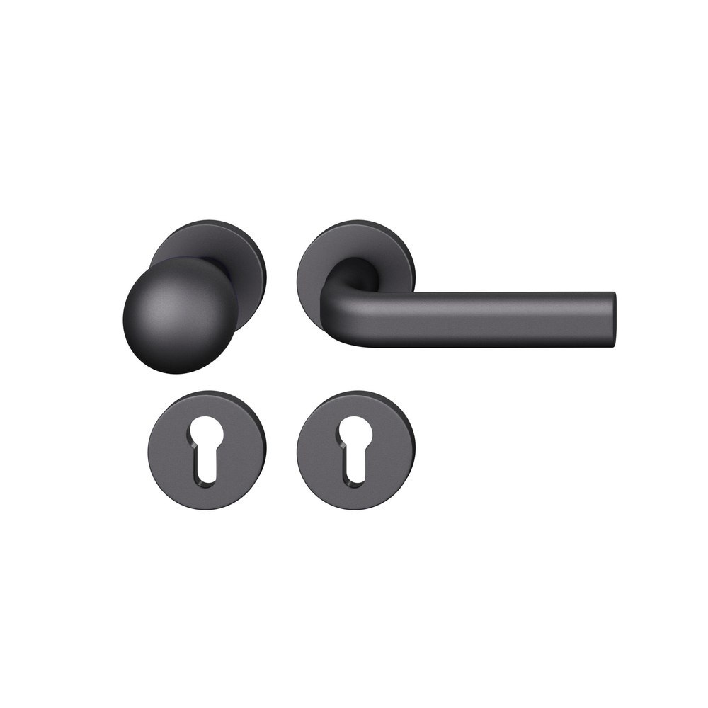 FSB FH Wechselgarnitur mit Rosetten 76 1242, AGL3, rund, VK 9 mm, Aluminium