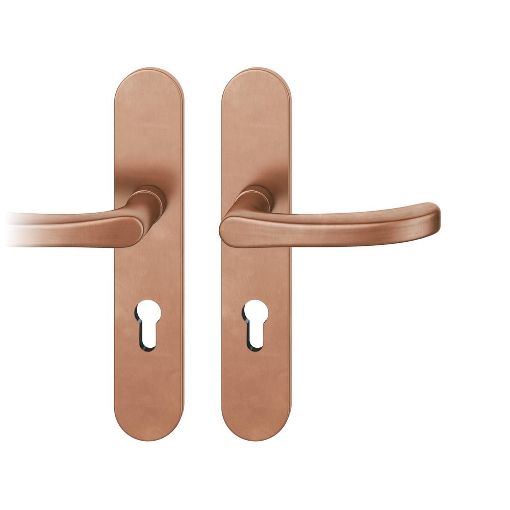 FSB FH Drückergarnitur mit Langschild 79 1043, oval, AGL3, Bronze