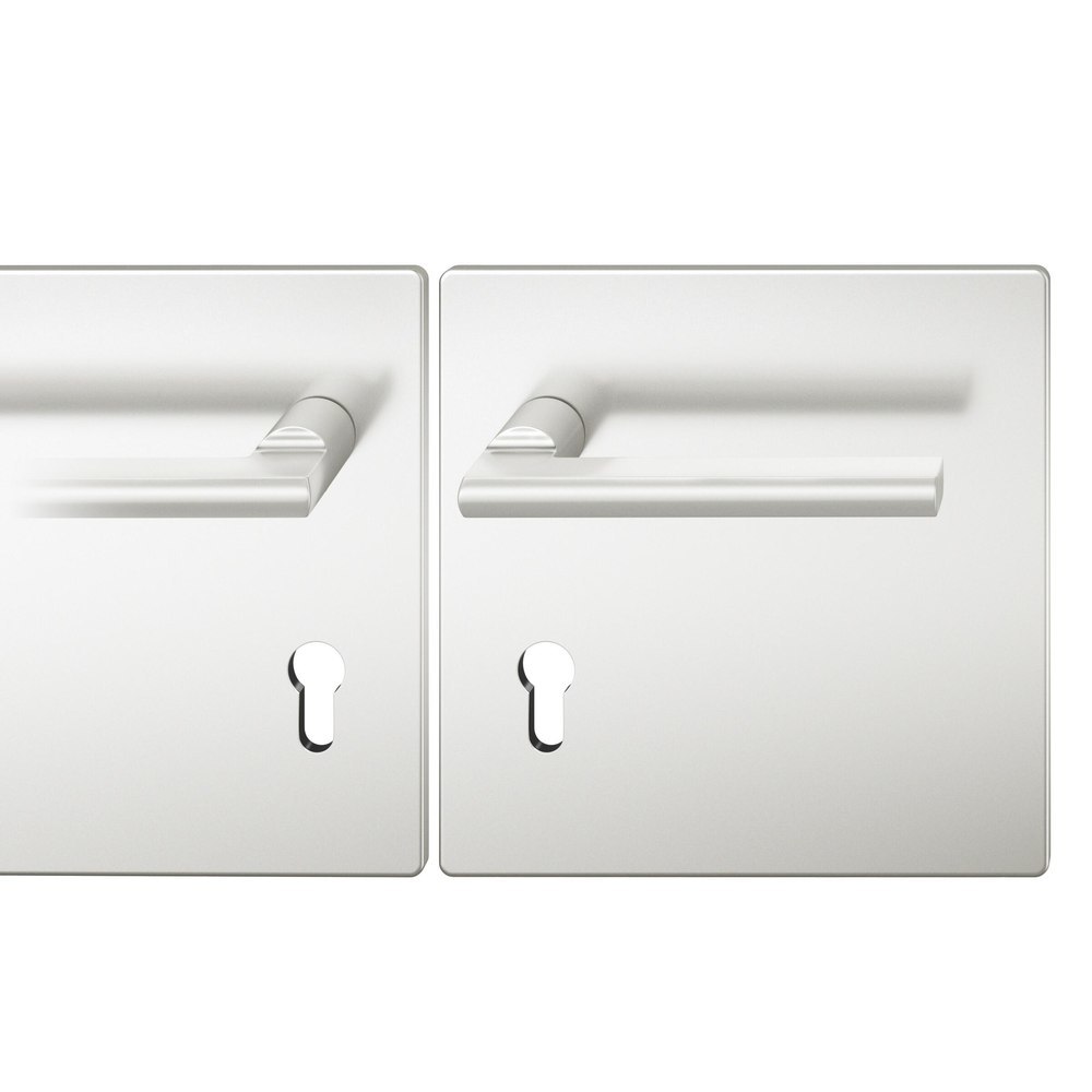 FSB Drückergarnitur mit Breitschild 72 1035, AGL3, Aluminium