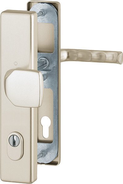 HOPPE Schutz-Wechselgarnitur London mit Langschild 61G/2222ZA/2210/113, 10/92 mm, Aluminium