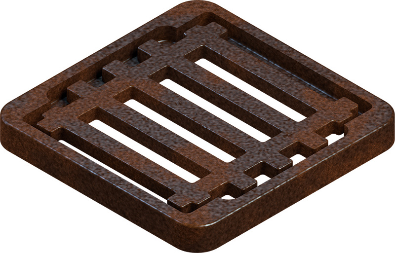 Material-Symbol, Gitterrost, Gusseisen, rostig, Gitter, Küche