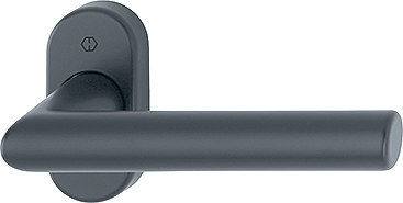 HOPPE FH Drücker-Halbgarnitur ohne Schlüsselrosette Amsterdam FS-1400F/55, Aluminium