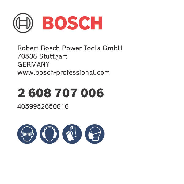 Digitale GPSR-Kennzeichnung, Kabelnummer, Arbeitszeug, Bosch, Power Tool, Kennelement