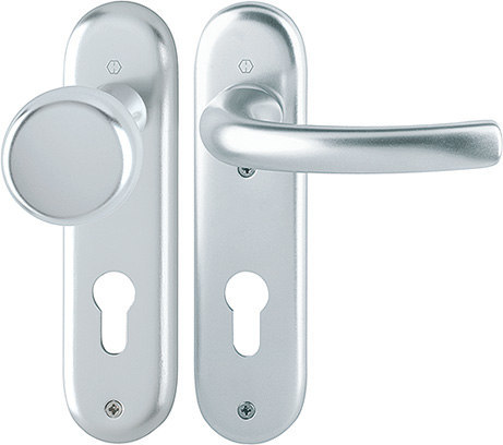 HOPPE Wechselgarnitur Tôkyô mit Kurzschild 53/273KP/1710, Aluminium