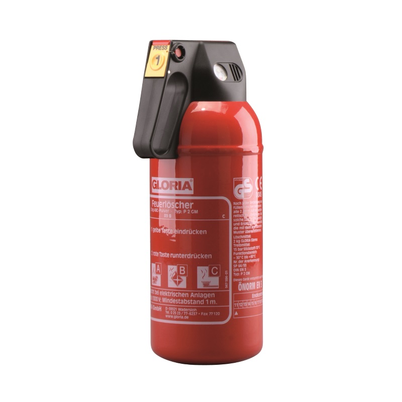Feuerlöscher Gloria P2GM mit Kfz-Halterung