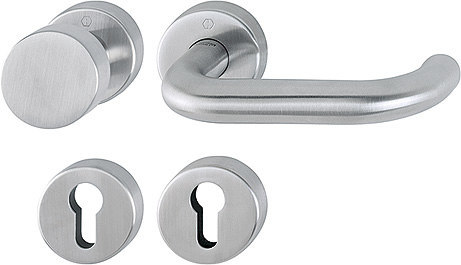 HOPPE Wechselgarnitur Paris mit Rosetten E58/42H/42HKVS/138, Edelstahl