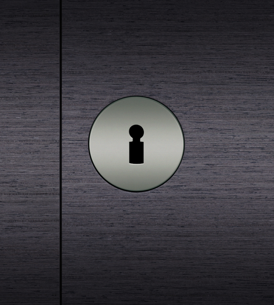 FSB Schlüsselrosette 17 1737, verdeckt verschraubt, Aluminium