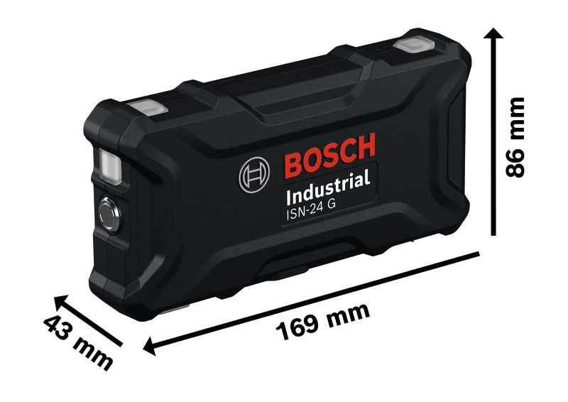 Bild der Produktabmessungen, Kombinationkoffer, Werkzeugkasten, Produktkoffer, Bosch, Industrial