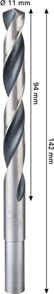 Bild der Produktabmessungen, bohrer, spiralbohrer, zahnbohrer, metall, spannschliff