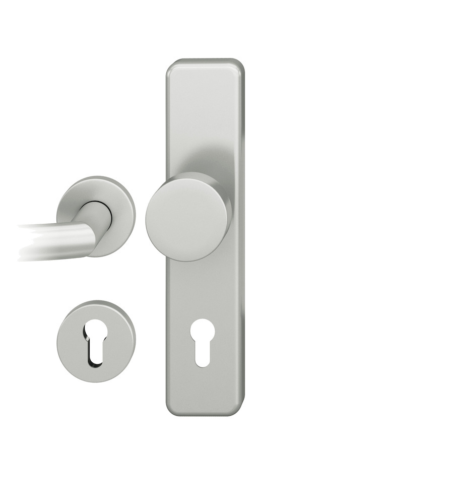 FSB FH Schutz-Kombi-Wechselgarnitur mit Langschild, innen mit Rosetten 73 7576, SK2, Aluminium