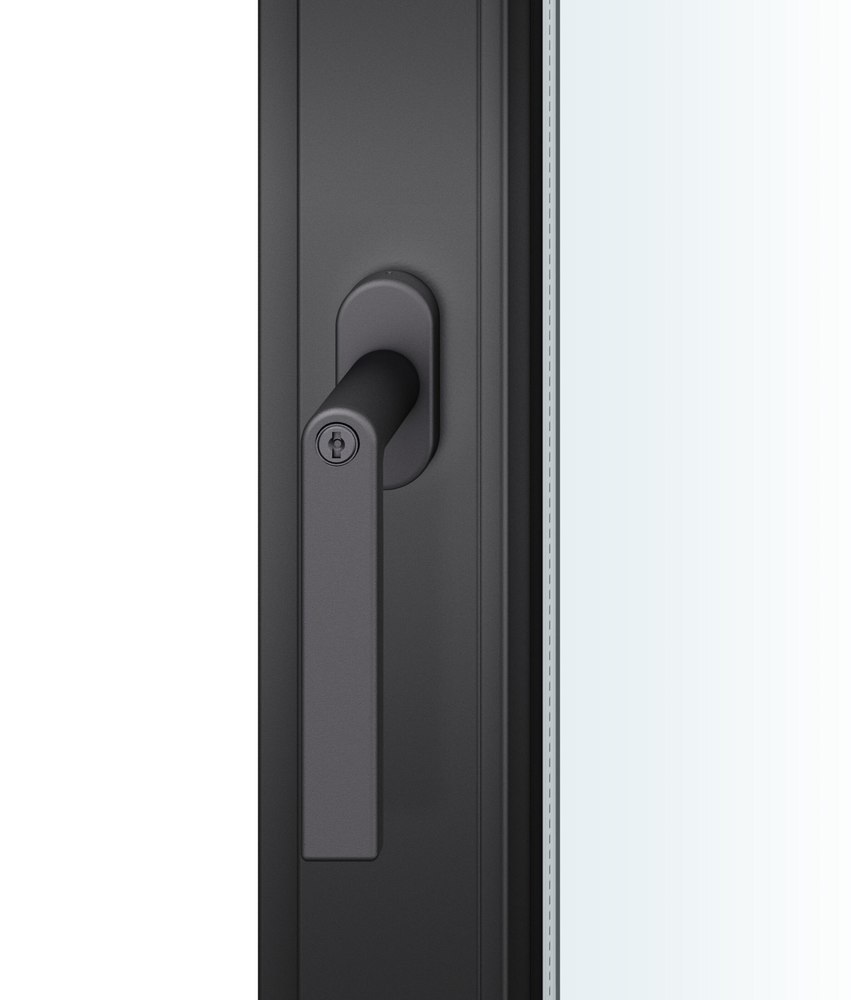 Türgriff, Fenstergriff, Metallgriff, Schwarz, Türblatt
