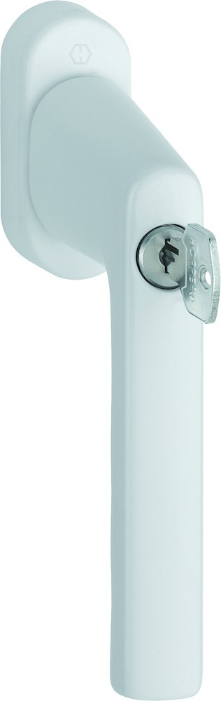 HOPPE Fenstergriff Hamburg  abschließbar 0700LS/U26 TBT1, mit Schrauben, Aluminium