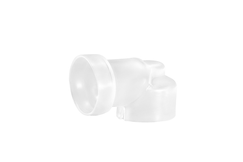 Produktbild, plastic connector, tube joint, white, silicone look, valve adapter