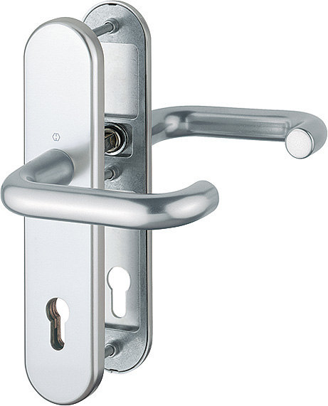 HOPPE FH AP Schutz-Drückergarnitur Paris mit Langschild FS-138F/3331/3310, Aluminium