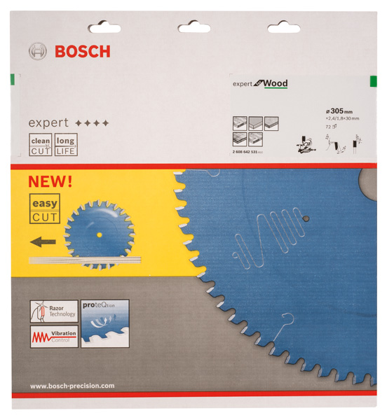 Bosch Kreissägeblatt Expert for Wood, 210 x 30 x 2,4 mm, 48