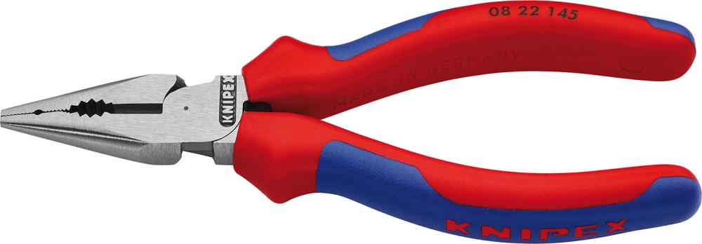 KNIPEX Spitz-Kombinationszange  poliert mit Mehrkomponenten-Griffen 145mm