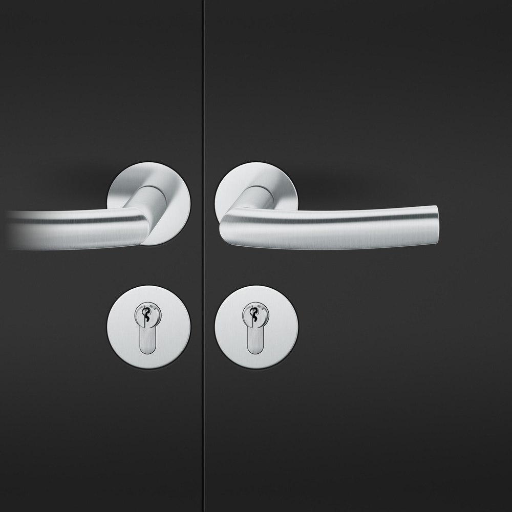 FSB Drückergarnitur mit Rosetten 72 1107, rund, flächenb., VK 8, AGL3, Edelstahl