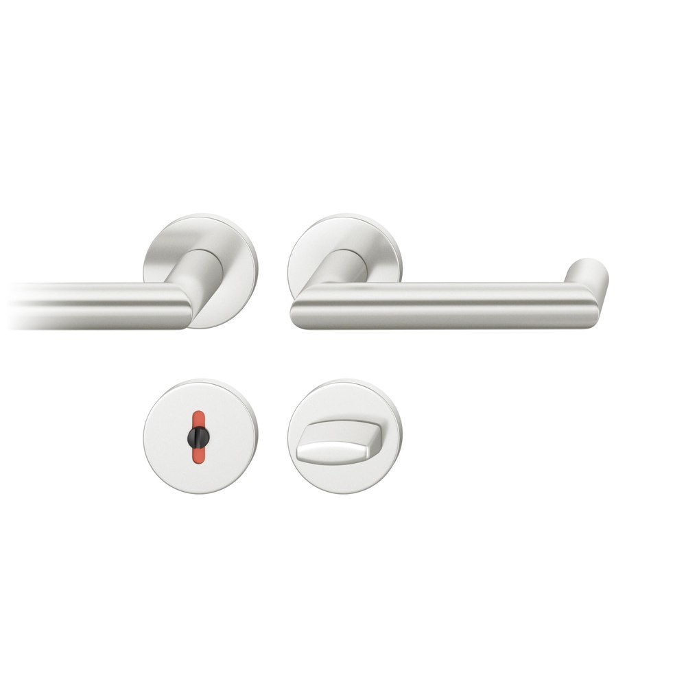 FSB Drückergarnitur mit Rosetten 12 1016, ASL, rund, VK 8 mm, mit Nocken, Aluminium