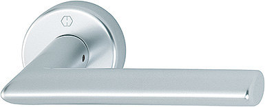 HOPPE Drücker-Halbgarnitur Stockholm ohne Schlüsselrosette 1140/42H, VK8, mit Stütznocken, Aluminium