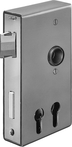 AMF 140DD-30 Schlosskasten für Dreikant- und Profilzylinder, blank