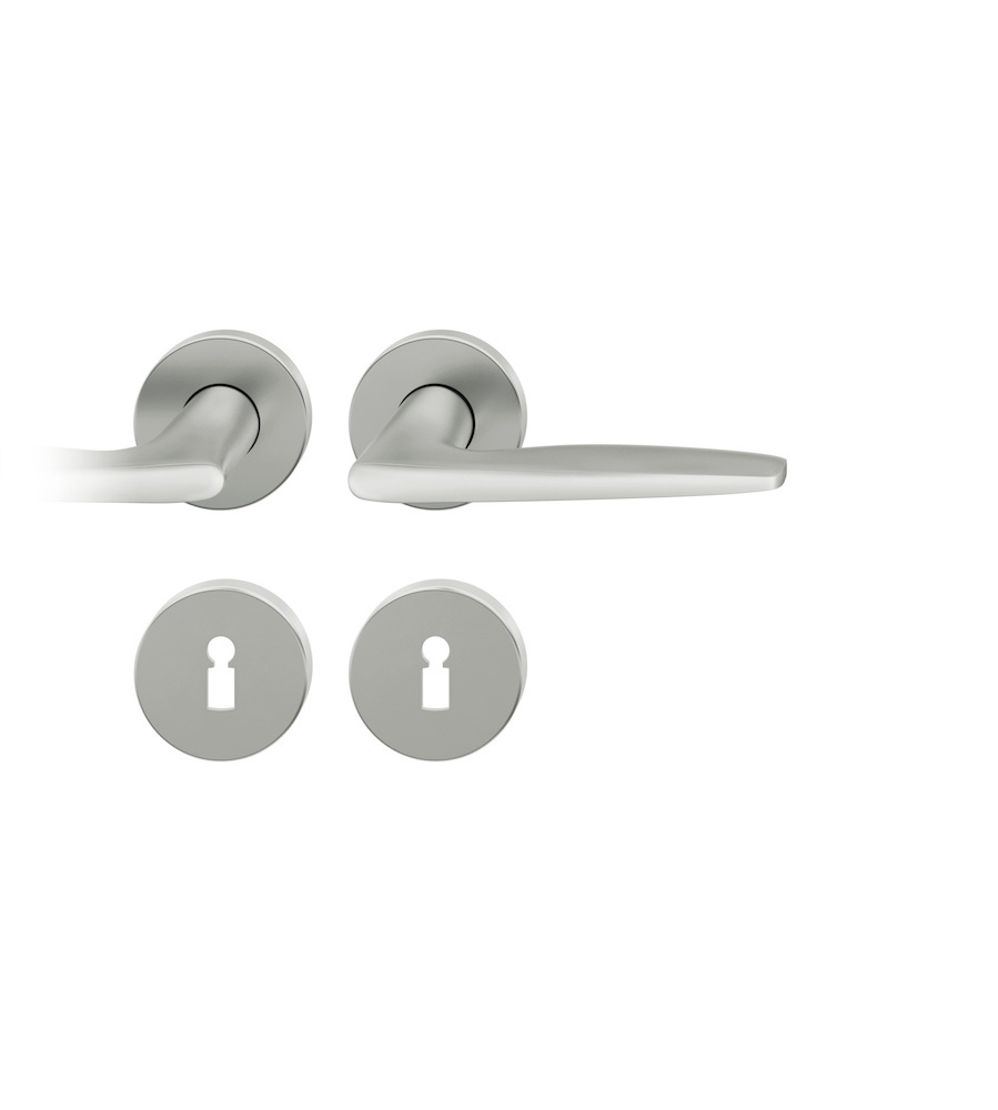 FSB Drückergarnitur mit Rosetten 12 1058, ASL, rund, VK 8,5 mm, mit Nocken, Aluminium