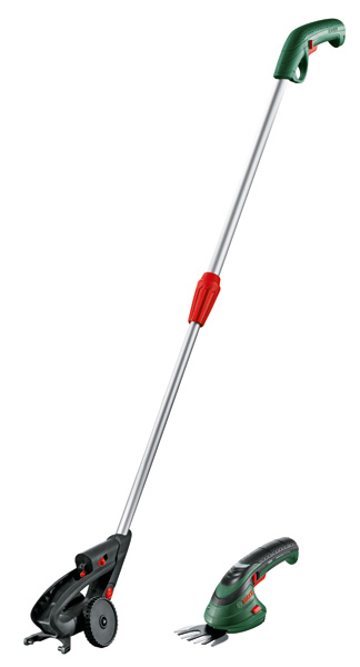 Bosch Akku-Gras- und Strauchschere Isio, Teleskopstiel
