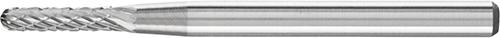 Hartmetall-Kleinfrässtift mit 3-mm-Schaft, Kugelzylinderform (Walzenrund) WRC, Zahnung 4
