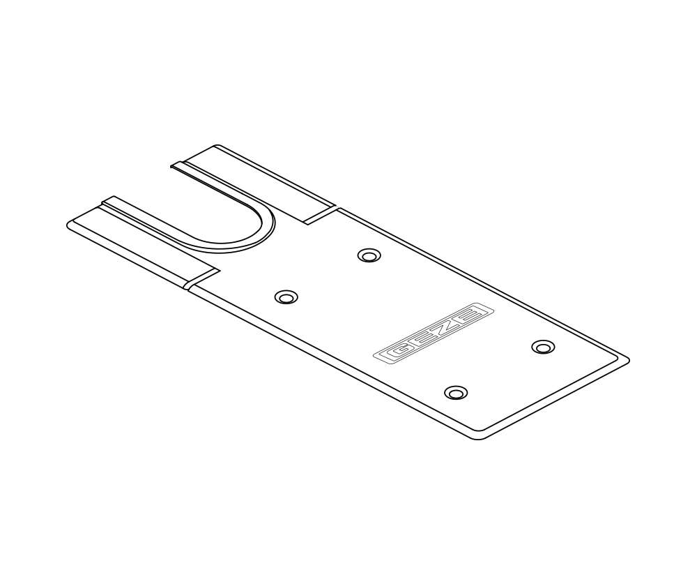 Deckplatte GEZE TS 500 NV, Edelstahl