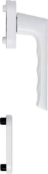 HOPPE Fenstertür-Halbgarnitur Brest 0739/U26/49PNS, N 10, Profilzylinder gelocht