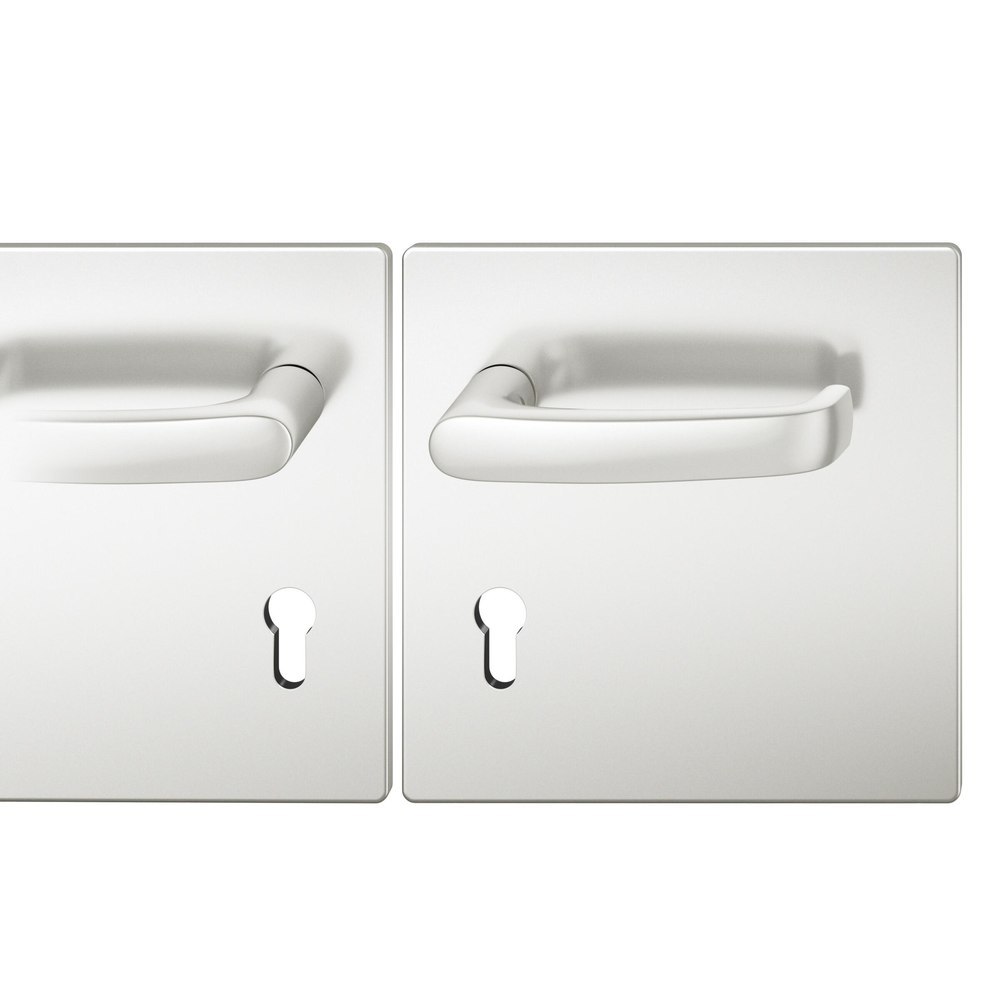 FSB Drückergarnitur mit Breitschild 72 1045, AGL3, Aluminium