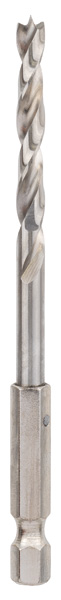 Bosch Holzspiralbohrer mit 1/4-Zoll Sechskantschaft, 5 x 52 x 99 mm