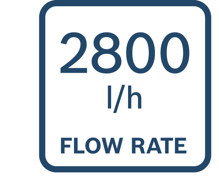 Symbol, Fluss, Rate, 2800, l/h, Pumpe
