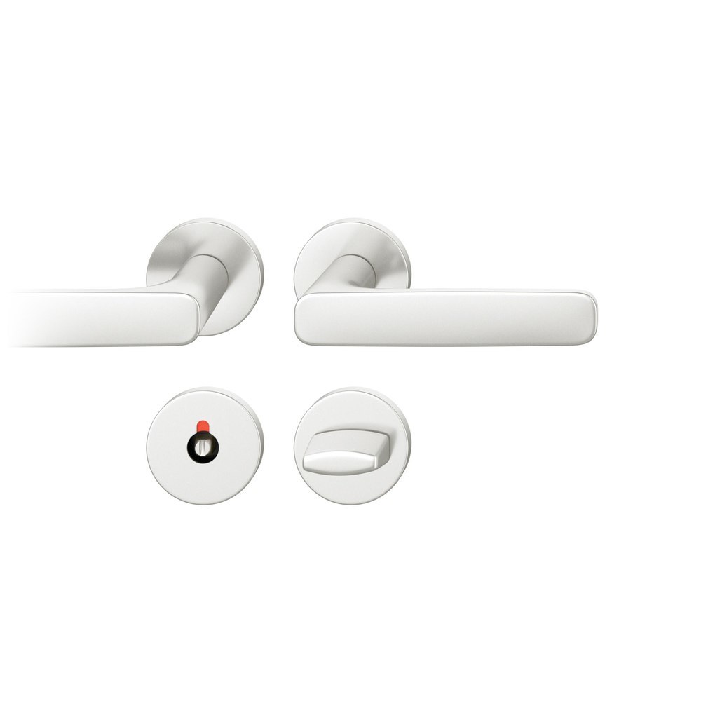 FSB Drückergarnitur mit Rosetten 72 1289, rund, mit Nocken, VK 8, AGL3, Aluminium