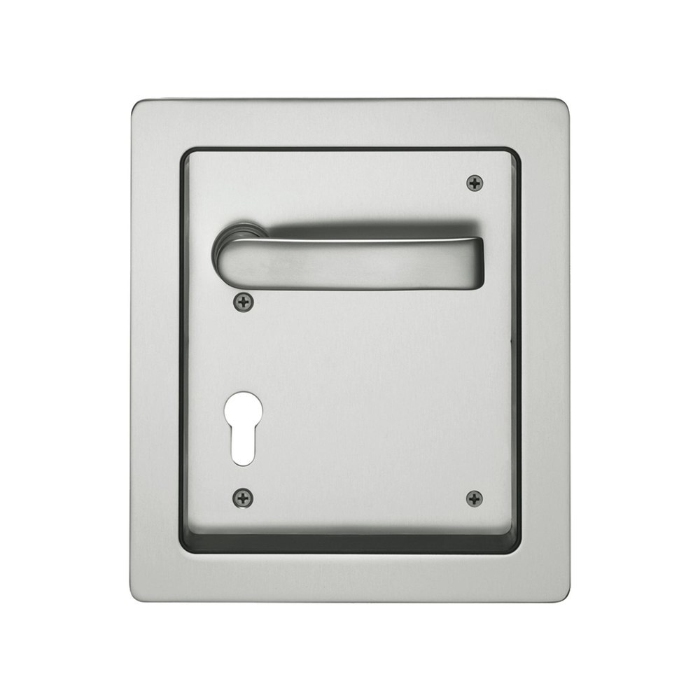 FSB Turnhallenbeschlag 77 7952,230x200,für Rosette,Profilzylinder gelocht88,DIN Links,9mm,edelstahl fein matt, Türstärke55