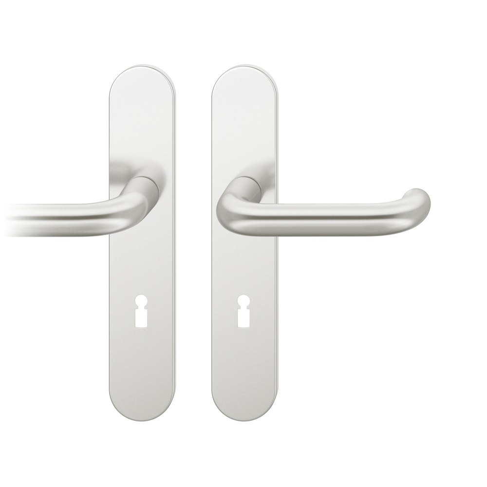 FSB Drückergarnitur mit Langschild 12 1146, VK 8, oval, mit Nocken, Aluminium