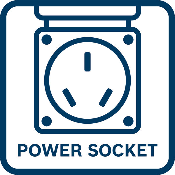 Symbol, Leistungssockel, elektrische Steckdose, Wandsteckdose, runder Stecker, Drei-Pönger