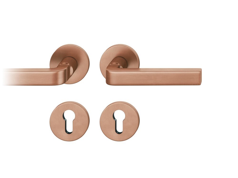 FSB Drückergarnitur mit Rosetten 12 1004, ASL, rund, VK 8 mm, Bronze