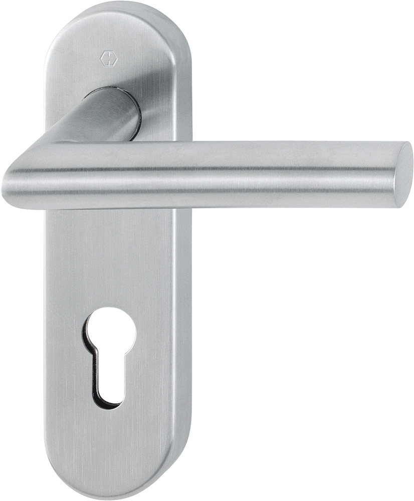 HOPPE FH-Drückergarnitur mit Kurzschild Amsterdam FS-E1400/353KH, Edelstahl