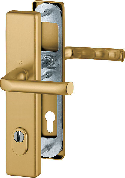 HOPPE Sicherheits-Drückergarnitur London 113/2222ZA/2210,LS eck.,15mm,ES1,ZA/PZ 92/10,F4,TS 67-72