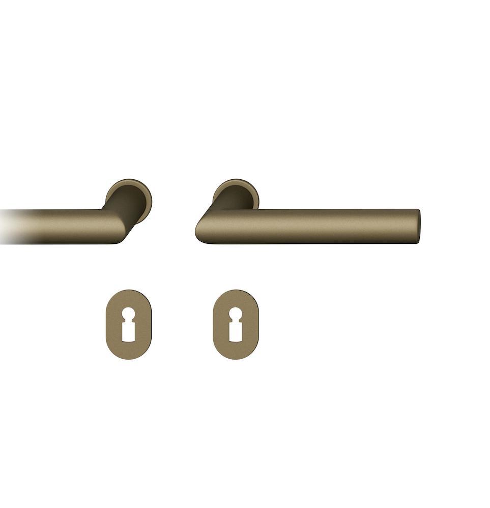 FSB Steckgriff-Drückergarnitur mit Rosetten 15 1076, rund, VK 8,5 mm, Aluminium