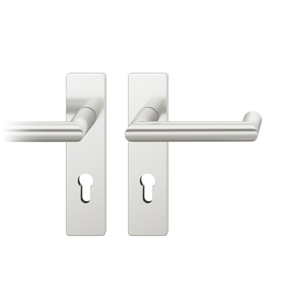 FSB Drückergarnitur mit Kurzschild 72 1016, AGL 3, Aluminium