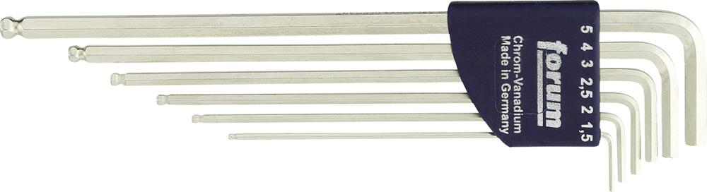 FORUM 6kt-Schlüssel-Satz  DIN911L 1,5- 5mm Kugelk.