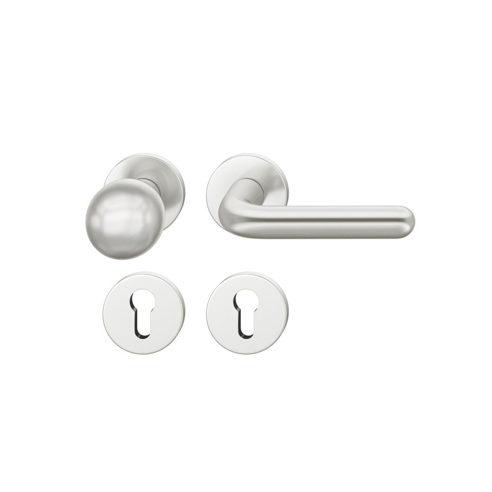 FSB Wechselgarnitur mit Rosetten 12 1147, Knopf 0 802, VK 8, rund, Aluminium