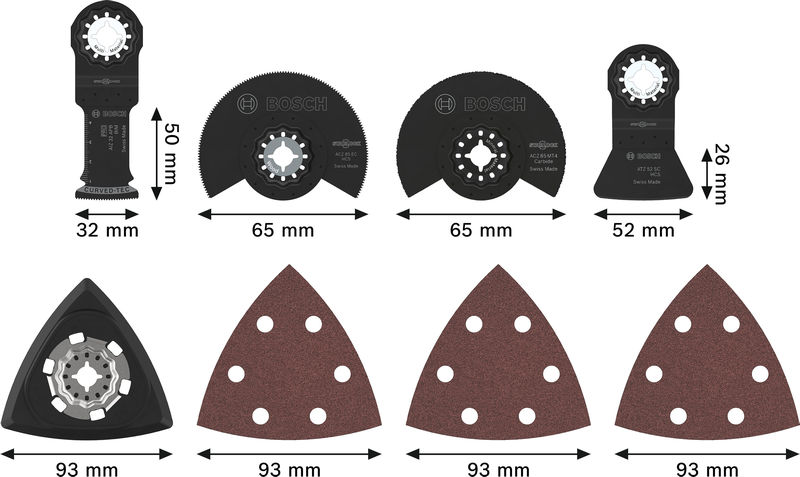 Bild der Produktabmessungen, cuttingblades, schleifscheiben, segmentblatt, schleppscheiben, zubehörteile