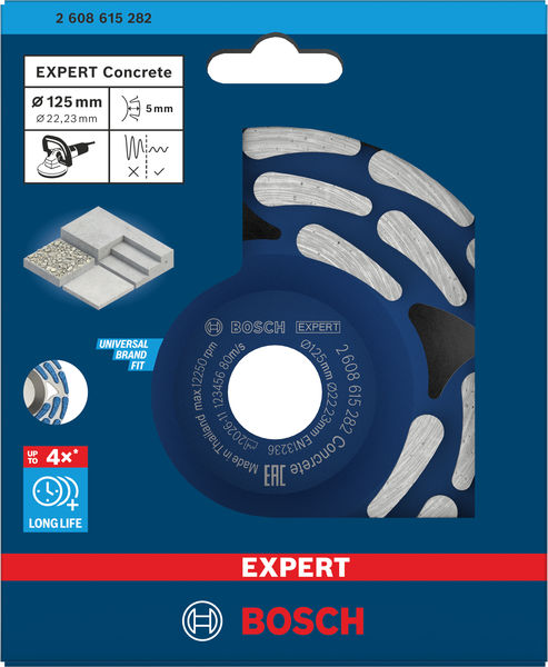 Produktbild Verpackung, Schleifscheibe, Schleifkörner, Trennscheibe, 125 mm, Bosch Expert