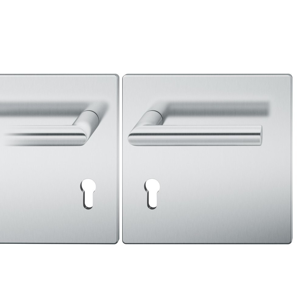 FSB FH Drückergarnitur mit Breitschild 76 1076, AGL3, Edelstahl